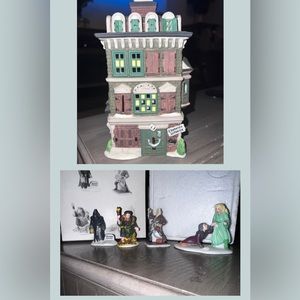 Vintage Department 56 - The Flat of Ebenezer Scrooge & Christmas Carol Spirits